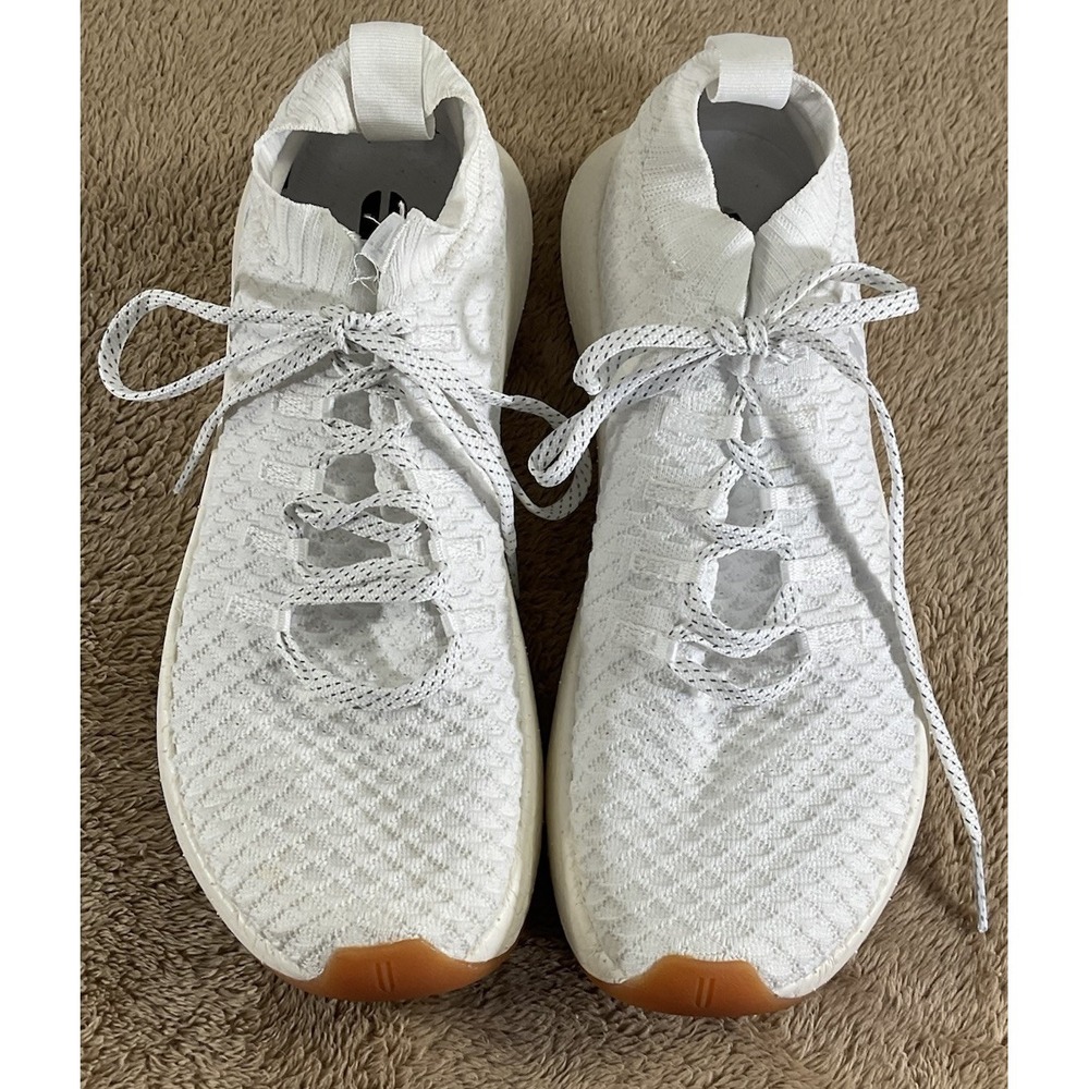 NOBULL Unisex Drive Knit Sneakers Run/Walk White Gum Sole W 10.5 M 9